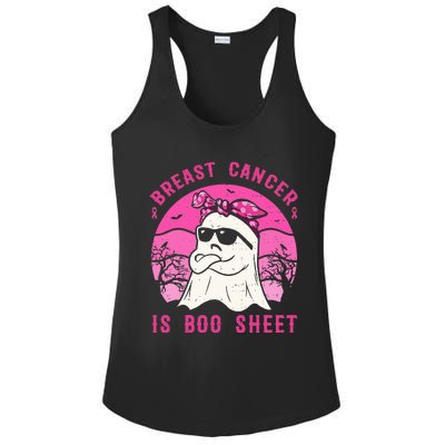 Breast Cancer Is Boo Sheet Breast Cancer Warrior Halloween Ladies PosiCharge Competitor Racerback Tank