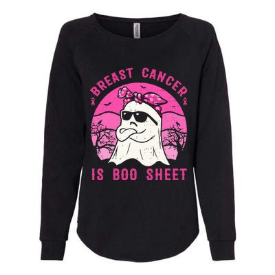 Breast Cancer Is Boo Sheet Breast Cancer Warrior Halloween Womens California Wash Sweatshirt