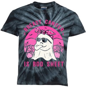 Breast Cancer Is Boo Sheet Breast Cancer Warrior Halloween Kids Tie-Dye T-Shirt