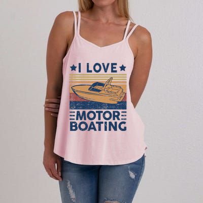 Boat Captain I Love Motorboating Motorboating Women's Strappy Tank