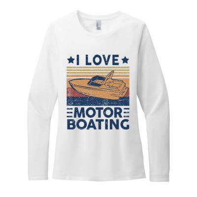 Boat Captain I Love Motorboating Motorboating Womens CVC Long Sleeve Shirt