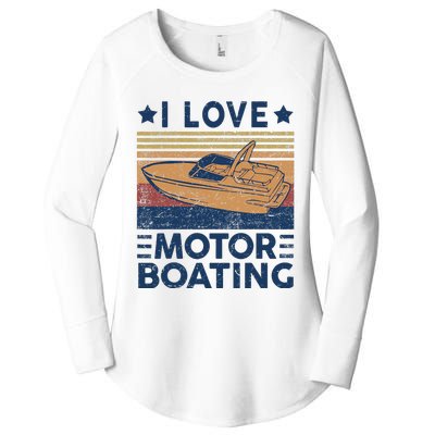 Boat Captain I Love Motorboating Motorboating Women's Perfect Tri Tunic Long Sleeve Shirt