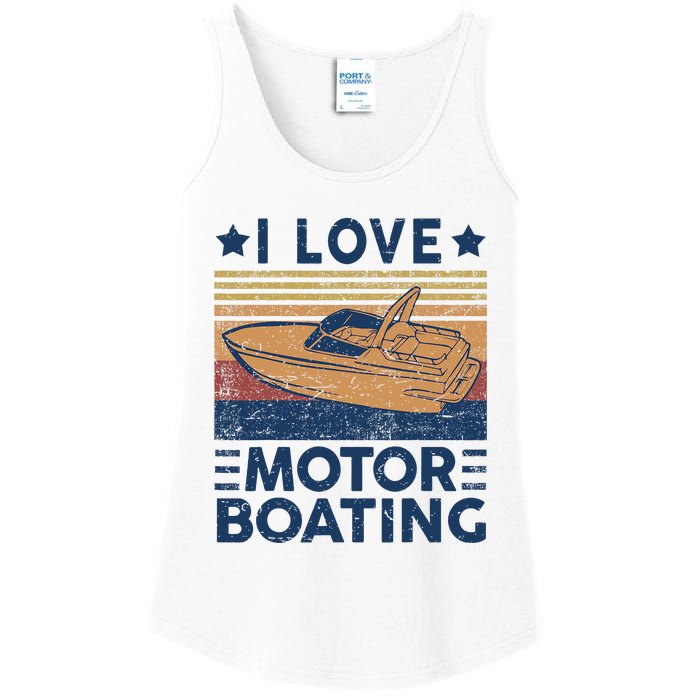 Boat Captain I Love Motorboating Motorboating Ladies Essential Tank