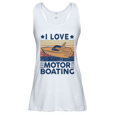 Boat Captain I Love Motorboating Motorboating Ladies Essential Flowy Tank