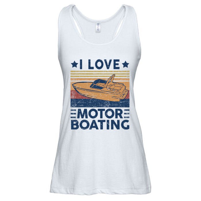 Boat Captain I Love Motorboating Motorboating Ladies Essential Flowy Tank