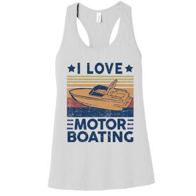 Boat Captain I Love Motorboating Motorboating Women's Racerback Tank