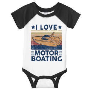 Boat Captain I Love Motorboating Motorboating Infant Baby Jersey Bodysuit