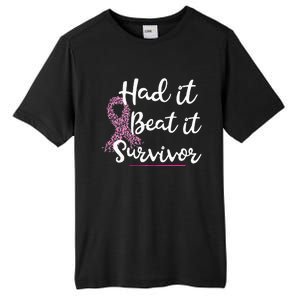 Breast Cancer I Had It I Beat It Survivor Ribbon Tall Fusion ChromaSoft Performance T-Shirt