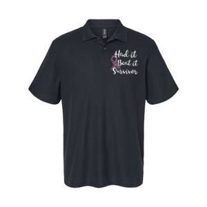 Breast Cancer I Had It I Beat It Survivor Ribbon Softstyle Adult Sport Polo