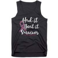 Breast Cancer I Had It I Beat It Survivor Ribbon Tank Top