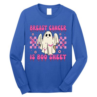 Breast Cancer Is Boo Sheet Halloween Breast Cancer Awareness Long Sleeve Shirt