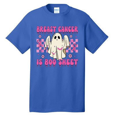 Breast Cancer Is Boo Sheet Halloween Breast Cancer Awareness Tall T-Shirt