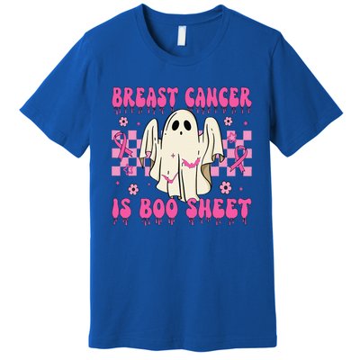 Breast Cancer Is Boo Sheet Halloween Breast Cancer Awareness Premium T-Shirt