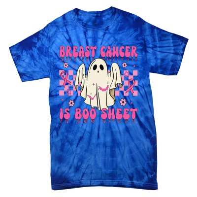 Breast Cancer Is Boo Sheet Halloween Breast Cancer Awareness Tie-Dye T-Shirt