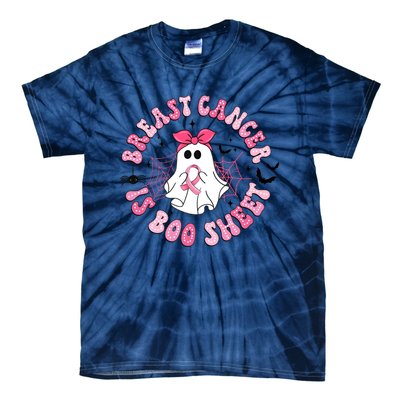 Breast Cancer Is Boo Sheet Cute Ghost Ghoul Halloween Cancer Fighter Tie-Dye T-Shirt