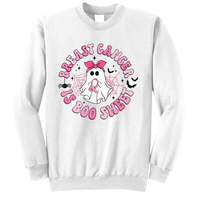 Breast Cancer Is Boo Sheet Cute Ghost Ghoul Halloween Cancer Fighter Sweatshirt