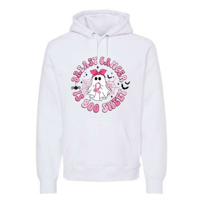 Breast Cancer Is Boo Sheet Cute Ghost Ghoul Halloween Cancer Fighter Premium Hoodie