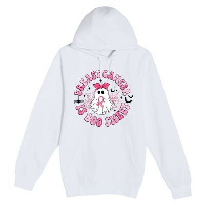 Breast Cancer Is Boo Sheet Cute Ghost Ghoul Halloween Cancer Fighter Premium Pullover Hoodie