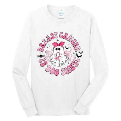 Breast Cancer Is Boo Sheet Cute Ghost Ghoul Halloween Cancer Fighter Tall Long Sleeve T-Shirt