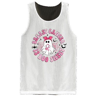 Breast Cancer Is Boo Sheet Cute Ghost Ghoul Halloween Cancer Fighter Mesh Reversible Basketball Jersey Tank