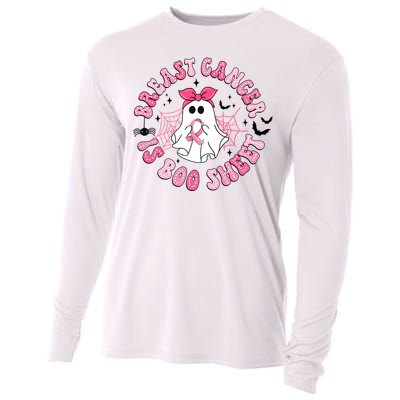 Breast Cancer Is Boo Sheet Cute Ghost Ghoul Halloween Cancer Fighter Cooling Performance Long Sleeve Crew