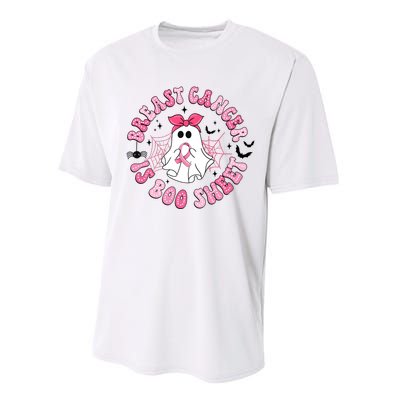 Breast Cancer Is Boo Sheet Cute Ghost Ghoul Halloween Cancer Fighter Performance Sprint T-Shirt