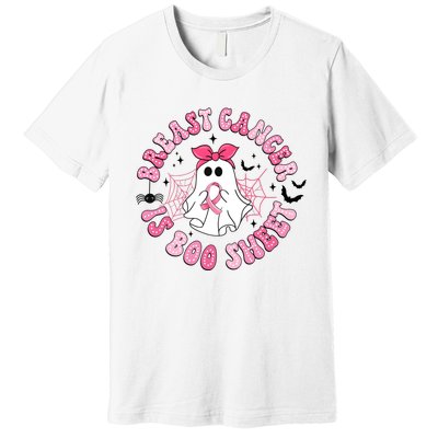 Breast Cancer Is Boo Sheet Cute Ghost Ghoul Halloween Cancer Fighter Premium T-Shirt