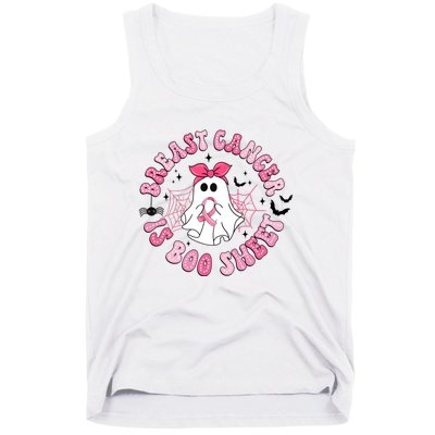 Breast Cancer Is Boo Sheet Cute Ghost Ghoul Halloween Cancer Fighter Tank Top