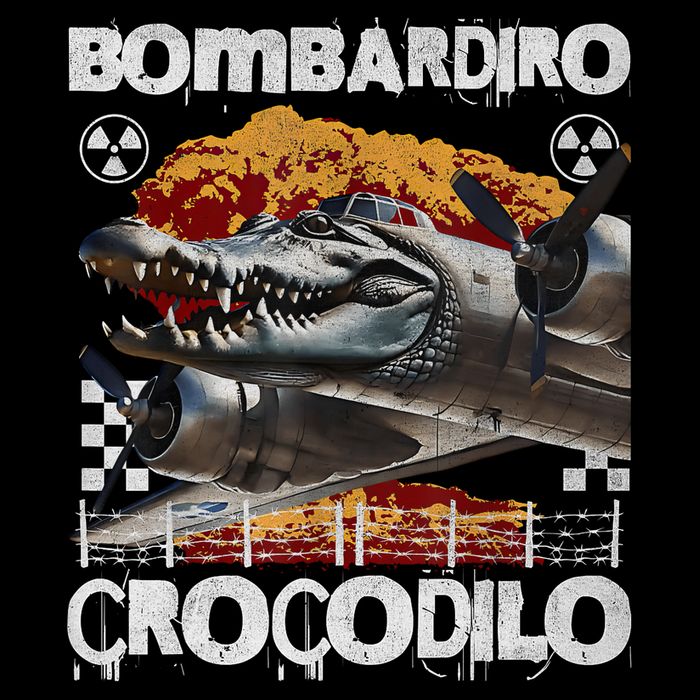 Bombardiro Crocodilo - Italian Brainrot Meme  16 in Basic Backpack