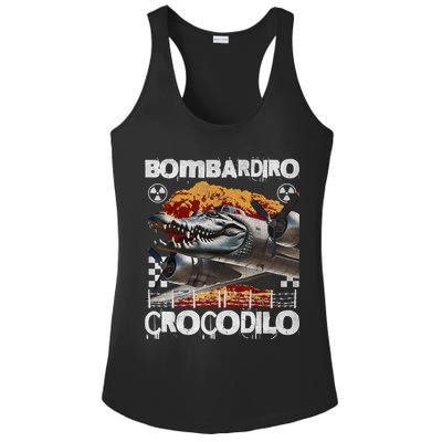 Bombardiro Crocodilo - Italian Brainrot Meme  Ladies PosiCharge Competitor Racerback Tank