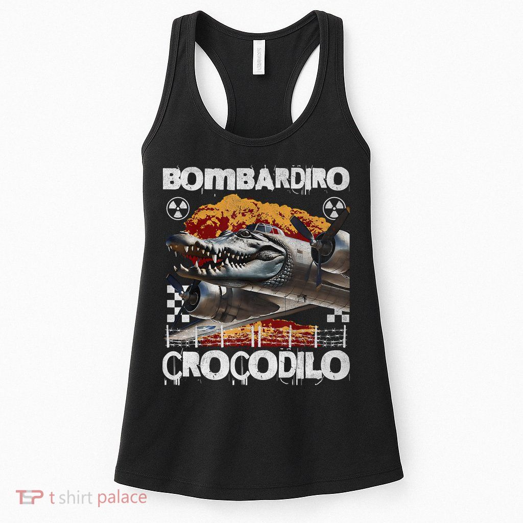 Bombardiro Crocodilo - Italian Brainrot Meme  Womens Tank Top