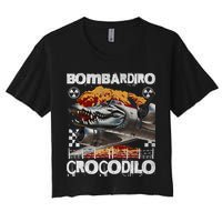 Bombardiro Crocodilo - Italian Brainrot Meme  Women's Crop Top Tee