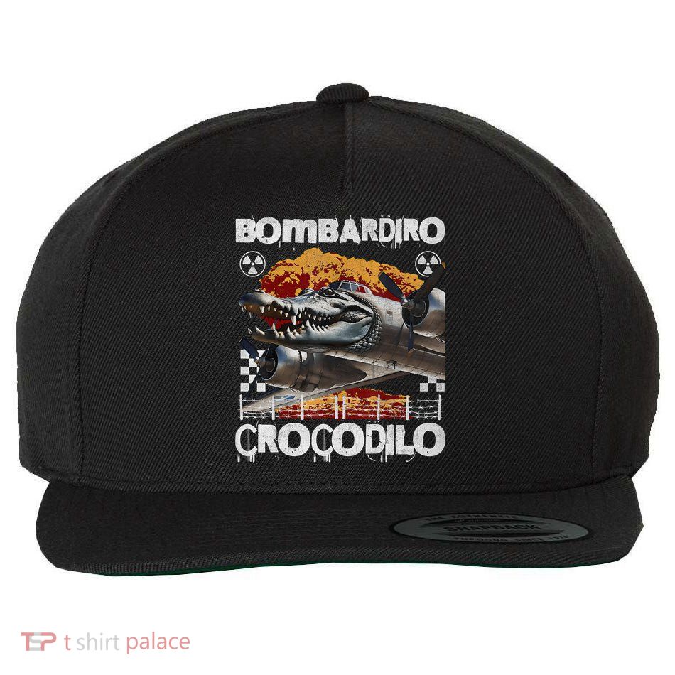 Bombardiro Crocodilo - Italian Brainrot Meme  Wool Snapback Cap
