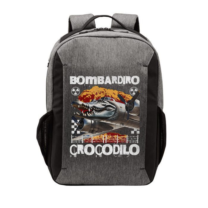 Bombardiro Crocodilo - Italian Brainrot Meme  Vector Backpack