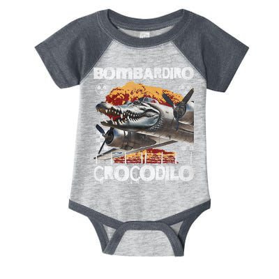 Bombardiro Crocodilo - Italian Brainrot Meme  Infant Baby Jersey Bodysuit