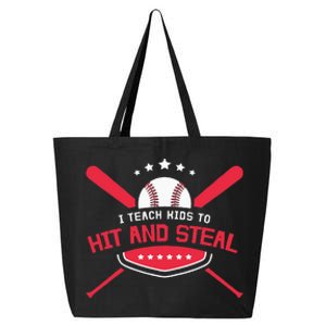 Baseball Coach I Teach Kids To Hit And Steal 25L Jumbo Tote