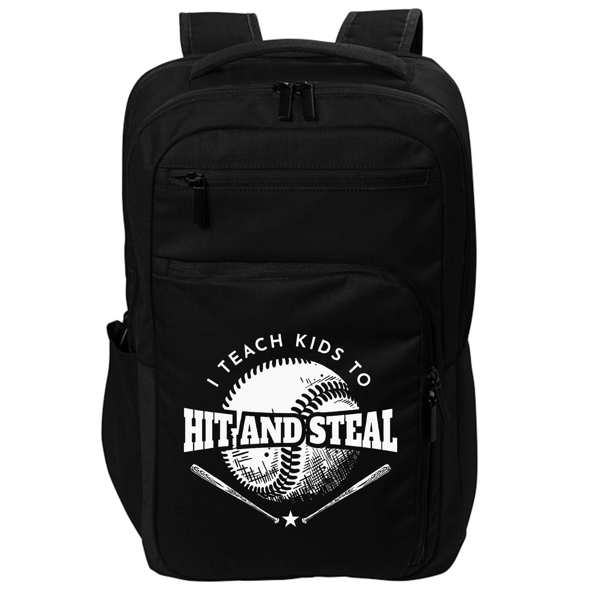 Baseball Coach I Teach Kids To Hit And Steal Impact Tech Backpack