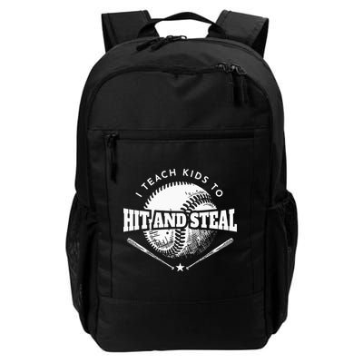 Baseball Coach I Teach Kids To Hit And Steal Backpack