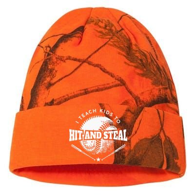 Baseball Coach I Teach Kids To Hit And Steal Kati Licensed 12" Camo Beanie