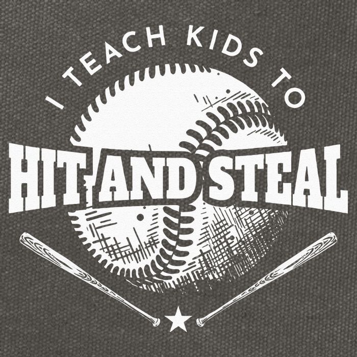 Baseball Coach I Teach Kids To Hit And Steal Cotton Canvas Backpack