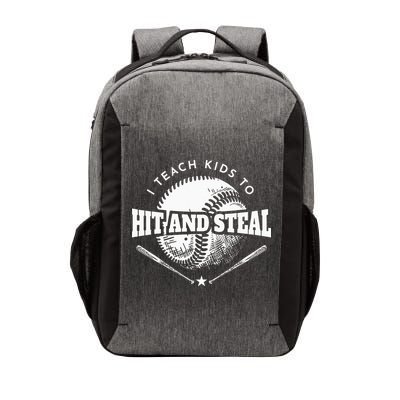 Baseball Coach I Teach Kids To Hit And Steal Vector Backpack