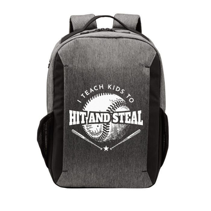 Baseball Coach I Teach Kids To Hit And Steal Vector Backpack