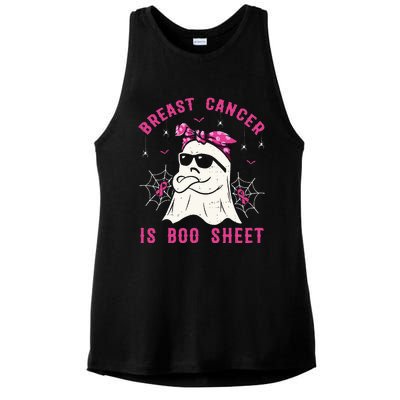 Breast Cancer Is Boo Sheet Breast Cancer Warrior Halloween Ladies PosiCharge Tri-Blend Wicking Tank