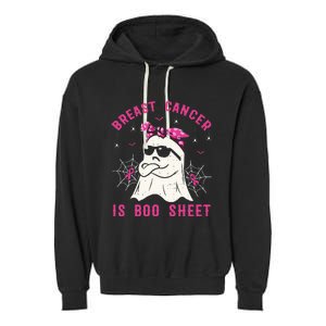 Breast Cancer Is Boo Sheet Breast Cancer Warrior Halloween Garment-Dyed Fleece Hoodie