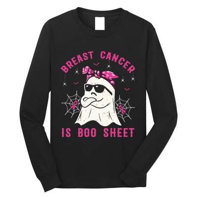 Breast Cancer Is Boo Sheet Breast Cancer Warrior Halloween Long Sleeve Shirt