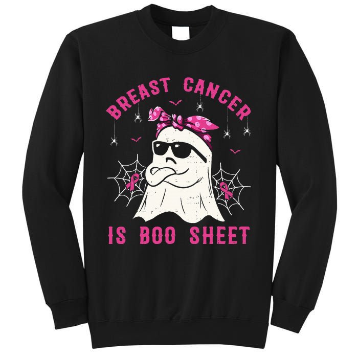 Breast Cancer Is Boo Sheet Breast Cancer Warrior Halloween Sweatshirt