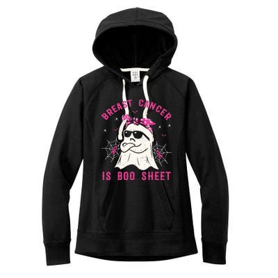 Breast Cancer Is Boo Sheet Breast Cancer Warrior Halloween Women's Fleece Hoodie