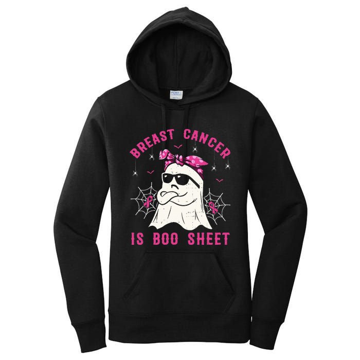 Breast Cancer Is Boo Sheet Breast Cancer Warrior Halloween Women's Pullover Hoodie