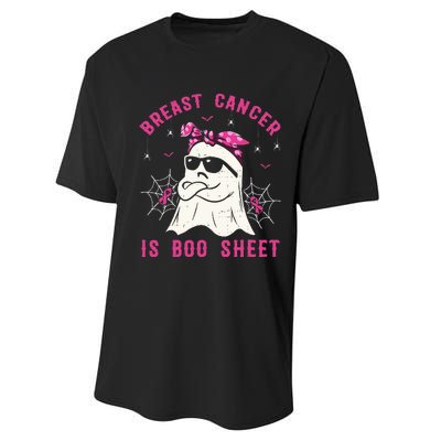 Breast Cancer Is Boo Sheet Breast Cancer Warrior Halloween Performance Sprint T-Shirt