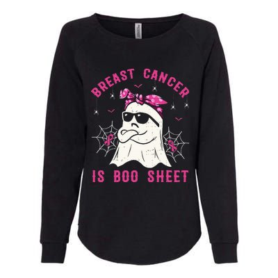 Breast Cancer Is Boo Sheet Breast Cancer Warrior Halloween Womens California Wash Sweatshirt